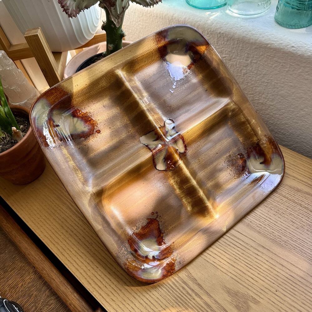 Vintage Sango Splash Square Serving Platter